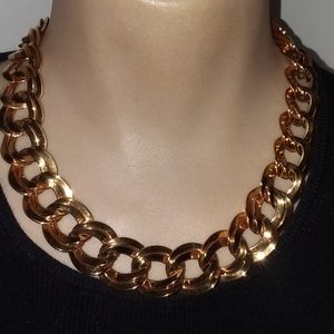 Beautiful Gold Plated 17" Doubled Linked Twist Chain no makers mark stamp